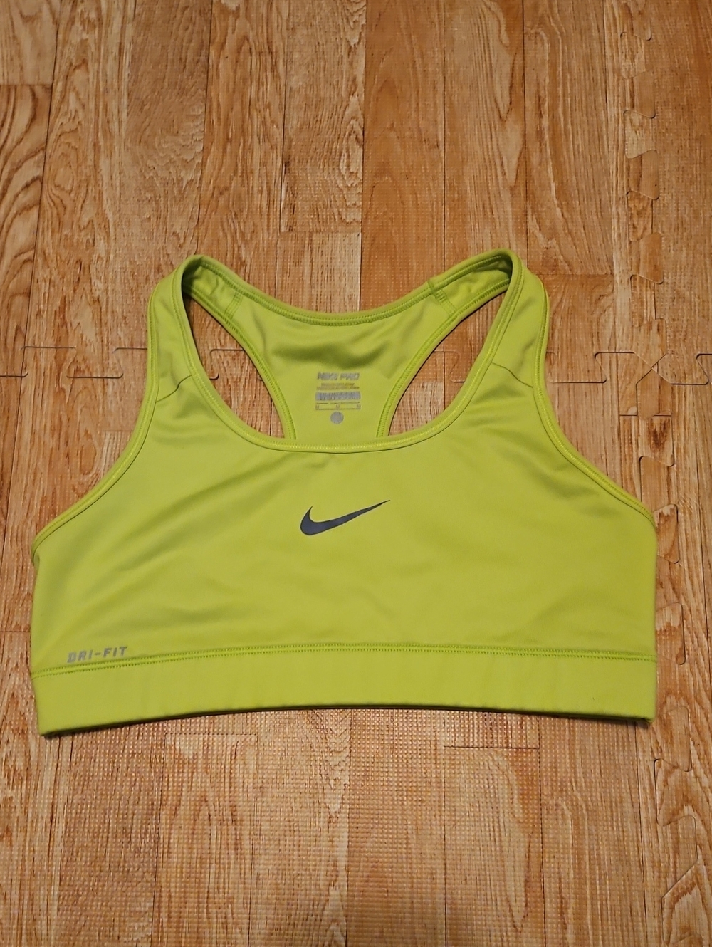 Nike Neon Yellow-Green Racerback Sports Bra